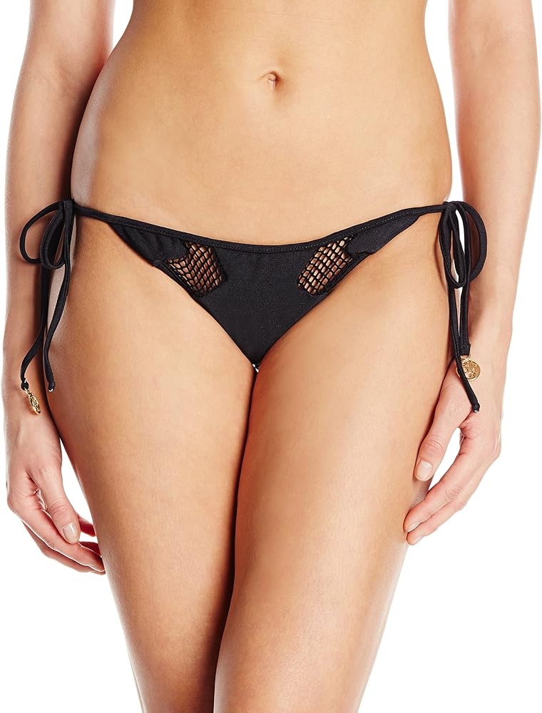 Luli Fama Women's Standard for Your Eyes Only Net Sides Brazilian Bikini Bottom