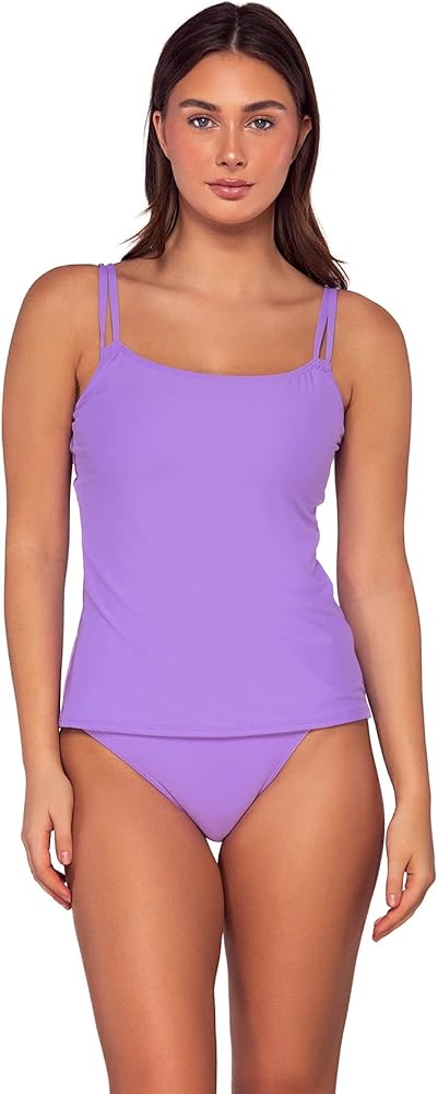 Sunsets Taylor Tankini Swim Top, Passion Flower, 40G/38H