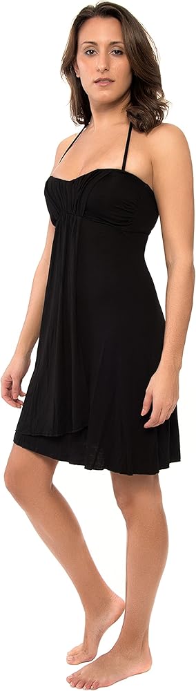 Skye Swimwear Women's Solid Demi Cover-Up, Black