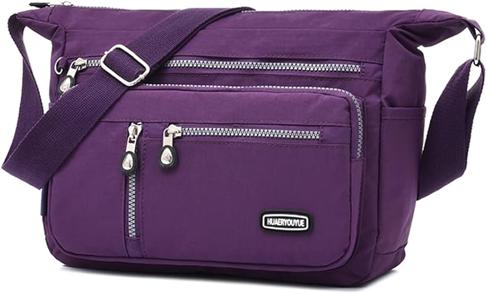 Estwell Bolso Bandolera Mujer Moda Bolso de Hombro Impermeable Nylon Multibolsillos Casual Mediano Bolso Cruzados para Viaje Deportes Uso Diario Trabajo Oficina