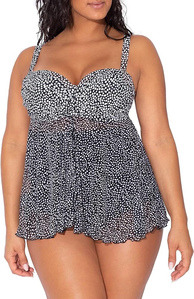 Smart & Sexy Women's Plus-Size Twist Bandeau Tankini Top