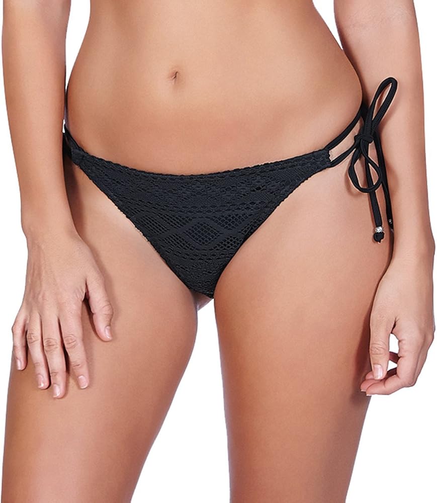 Freya Women's Standard Sundance Crochet Rio Swim Brief (3975), Black, Large