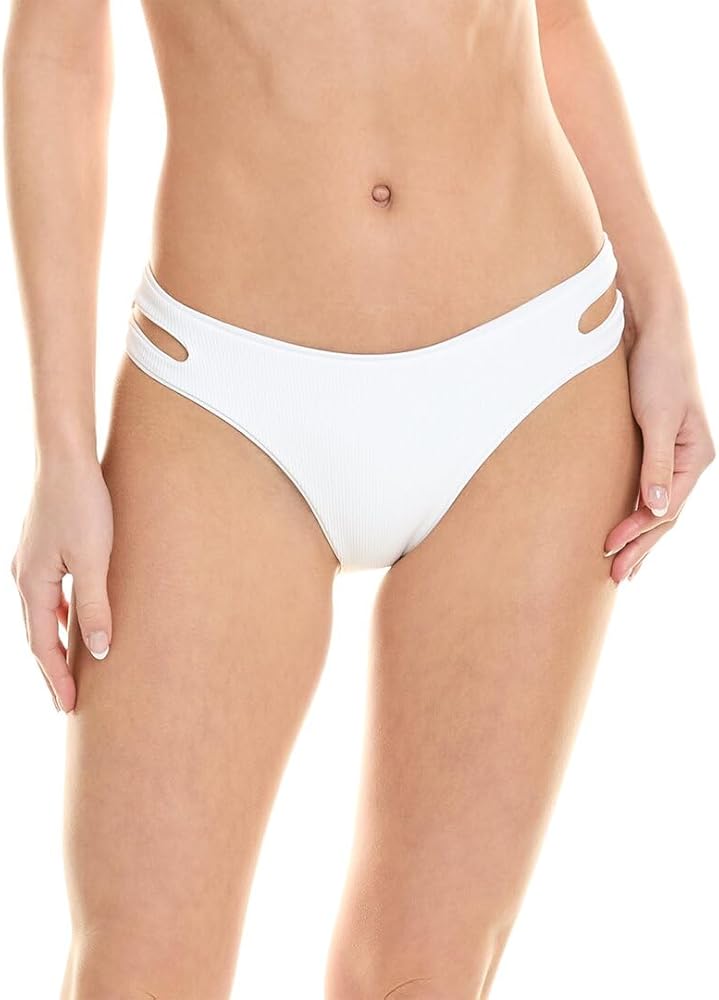 BECCA Women's Standard Modern Edge Bikini Bottom, Presley Scoop, Adjustable, Swimwear Separates