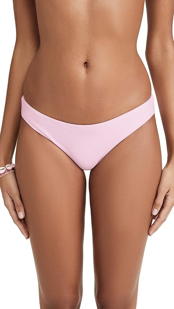 PilyQ Women's Basic Bikini Bottoms, Champagne Pink, Small