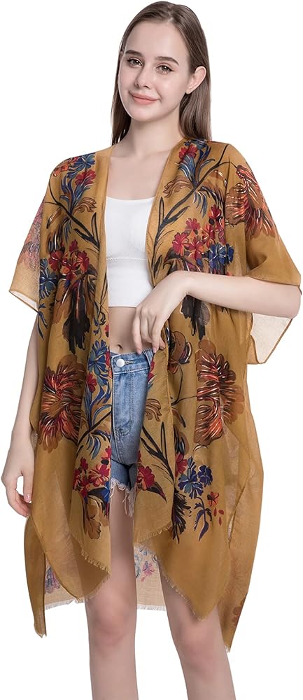 Women's Kimono, Loose Tassel Swimsuit Cover Ups Beach Cardigan Beachwear