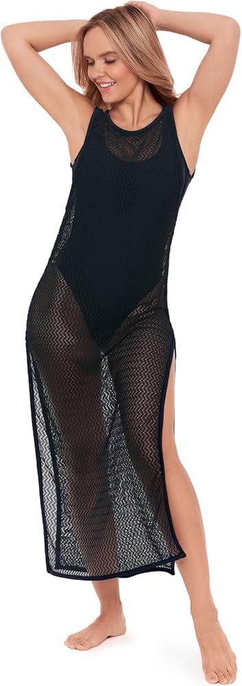 Sports Illustrated Women's Standard Crochet Maxi Dress with Slit