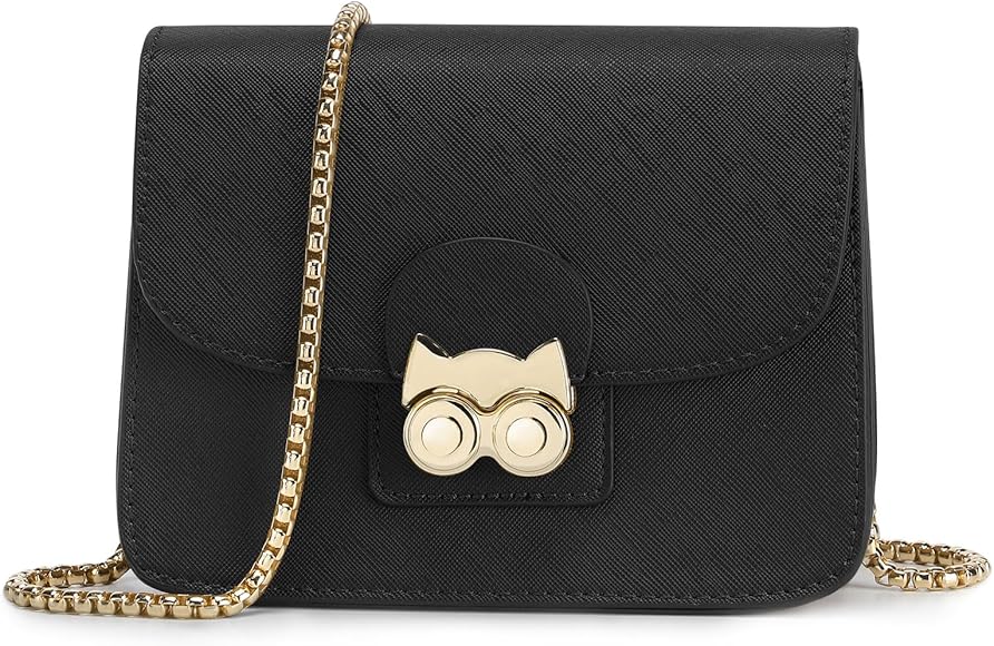 VINBAGGE Bolso Bandolera Mujer Pequeño de Cuero PU, Bolsos de Hombro Cruzado Mujer con Correa Ajustable Embrague Clutch Pochette Noche Regalos de San Valentín y Navidad