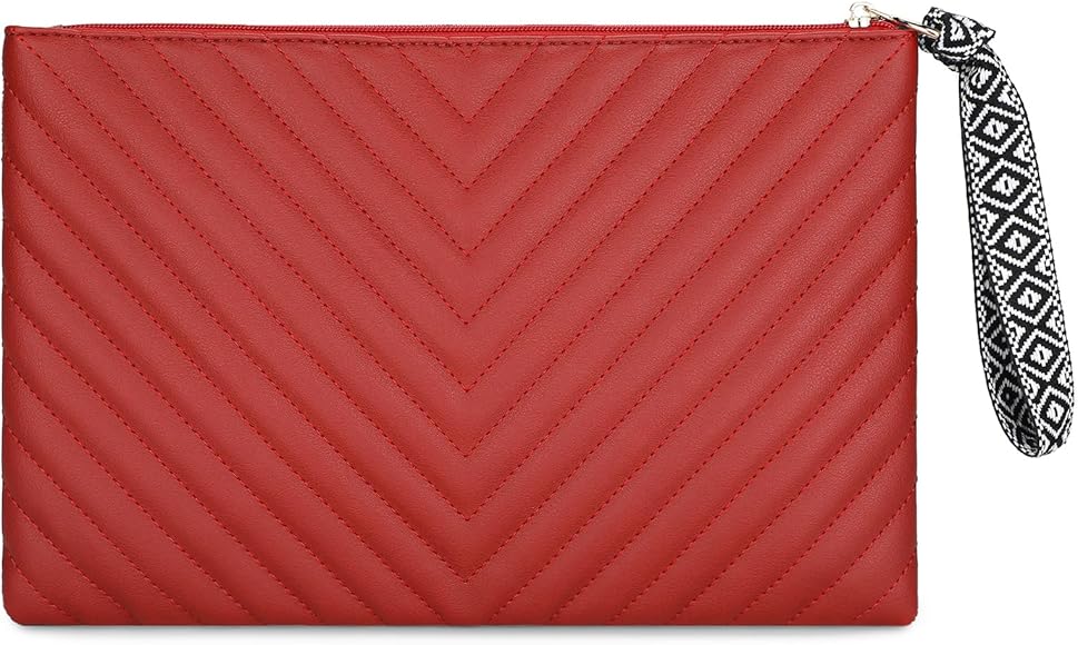 BAIGIO Carteras de Mano Fiesta de PU Cuero para Mujer Elegante Suave Bolsos de Mano de Teléfono con Asa Cremallera, Grande Clutch Moda Monederos de Boda Noche