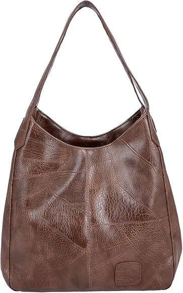 FANDARE Moda Bolsos Totes para Mujer Impermeable Shoppers y Bolsos de Hombro Bolso Bandolera PU Cuero Bolsos de Cubo para Viajes Compras Trabajo Citas