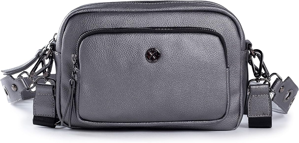 Munich Essentials Crossbody Camera Dark Silver, Bags para Mujer, Talla única