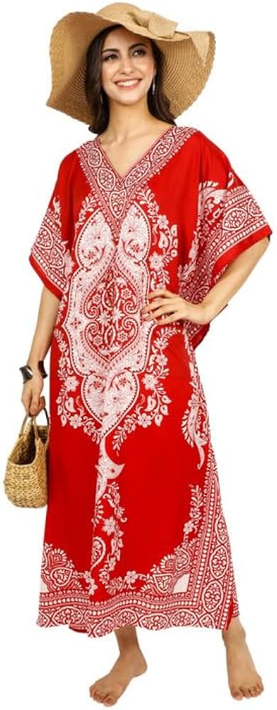 Women Kaftan Dress Tunic Long Maxi Plus Size