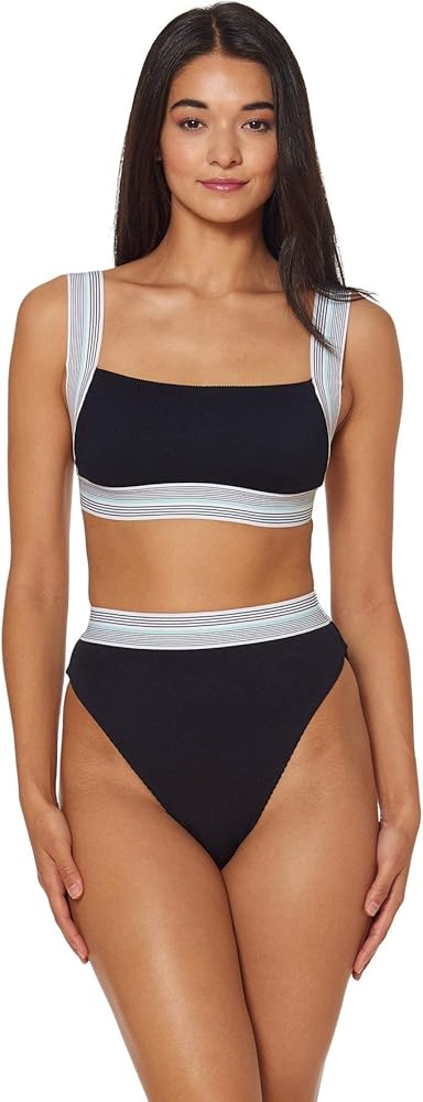 Dolce Vita Women's Fast Lane Classic Bikini Top Black L