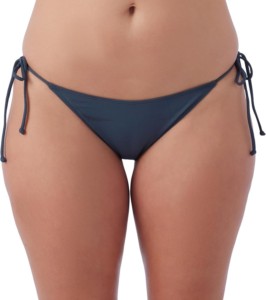 O'Neill Women's Maracas Side Tie Bikini Bottoms - Medium Coverage Women's Bathing Suit Bottom with Side Tie String Detail,Slate 2-XS