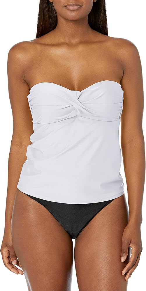 Catalina Women's Standard Twist Front Bandeau Tankini Swimsuit