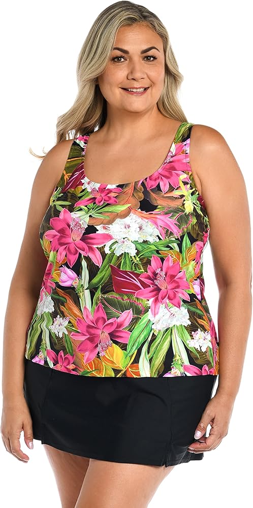 Maxine Of Hollywood Women's Standard Scoop Neck Tankini Swimsuit Top