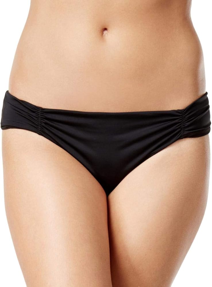 Tab-Side Cheeky Bikini Bottoms (Black ,Small)