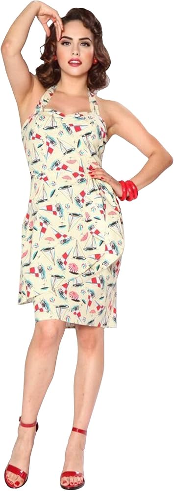 Hilo Honey Wrap Style Sarong Dress in Sailboats