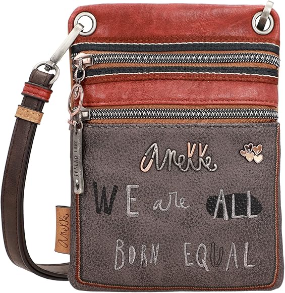 Anekke - Bolso de Mujer - Bandolera Pequeña - Bolsa de Hombro Polipiel con 1 Asa y Cierre Cremallera - Maleta de Mano - Colección Voice - Accesorios y Complementos Mujer - 15 x 21 x 2 cm