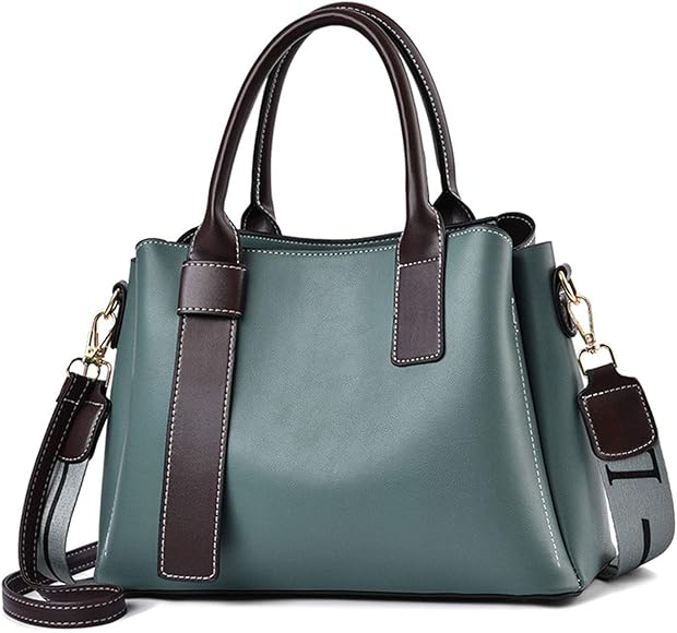 NICOLE & DORIS Bolsos de Moda para Mujer Bolsos Bandolera Gran Capacidad Bolsas de Señoras Casual Bolso de Mensajero Cuero PU Bolso de Hombro Shopper Verde