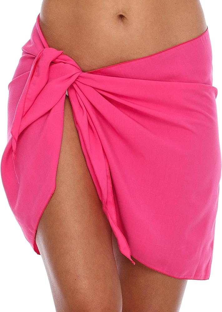 SHU-SHI Womens Bathing Suit Cover Up Sarong Pareo Beach Skirt Short Sarong Wrap