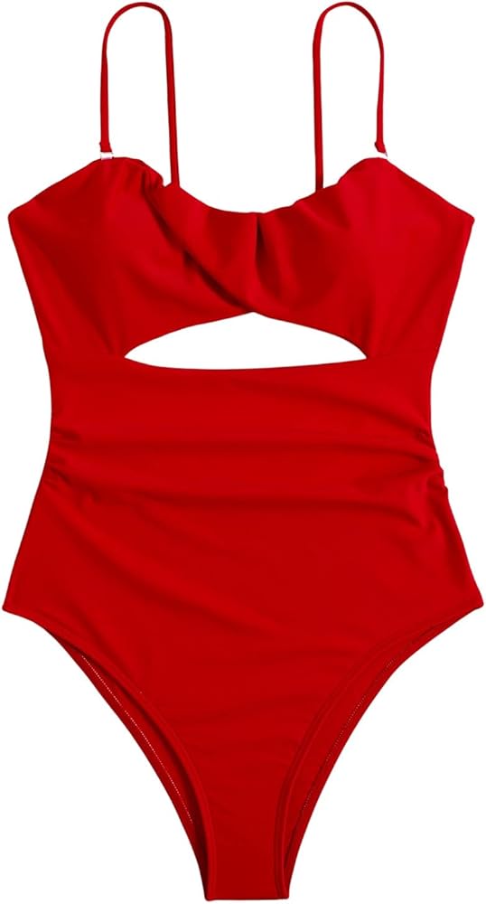 Women's Swimsuit Fashion Trend Solid Color Beach Swimsuit Swim Wear for Plus Size Women