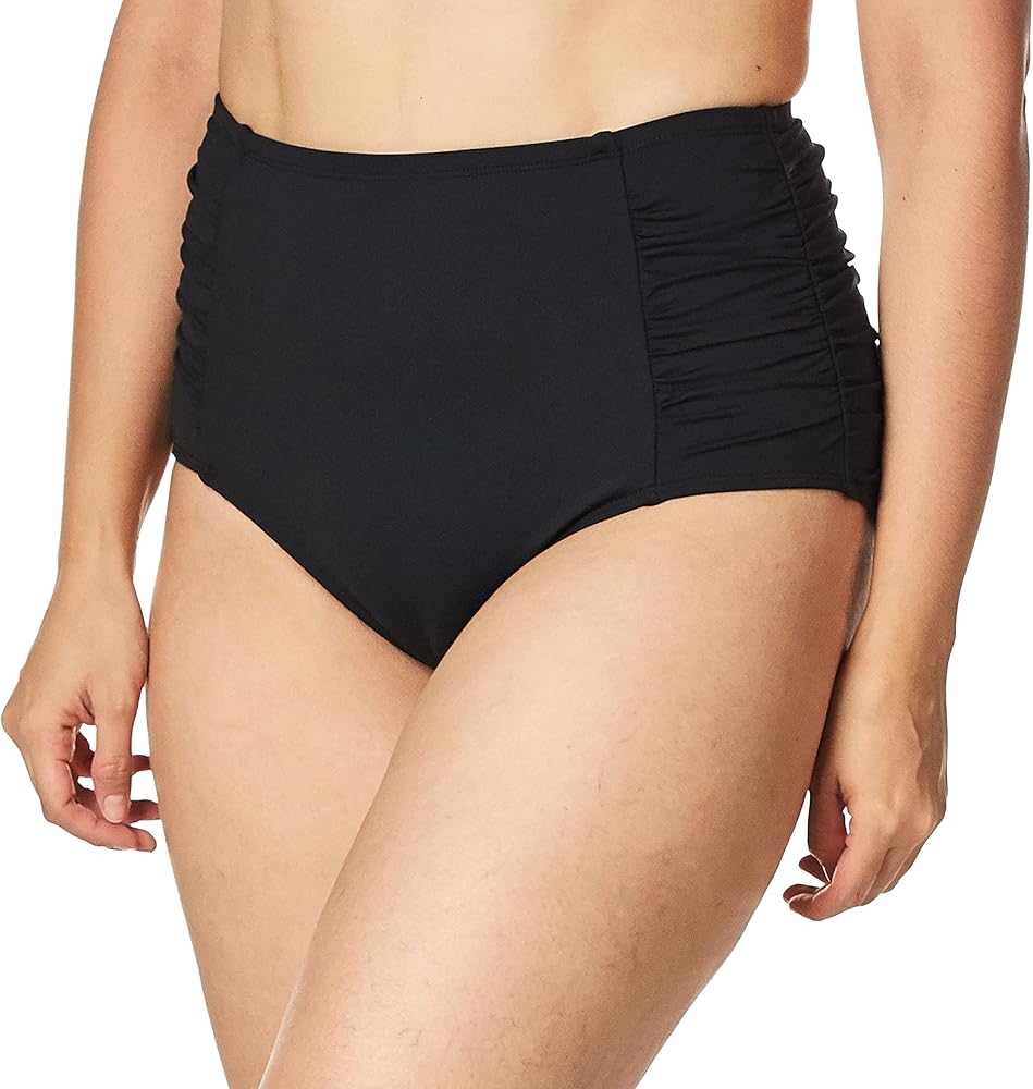 Anne Cole Plus - Shirred High Waist Tummy Control Bottom