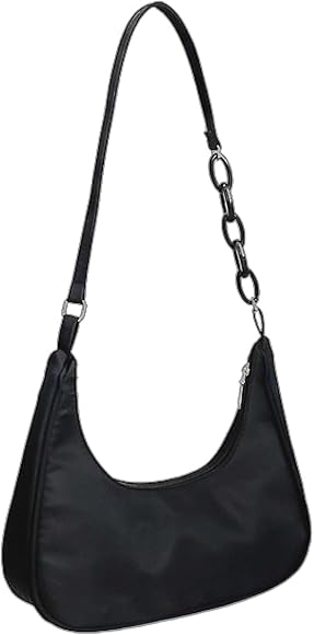 MEMOFYND 1 bolso de mano, bolso de hombro para mujer, bolso cruzado retro, correa de hombro ajustable, adecuada para caminar, citas, viajes (negro), Negro , talla única