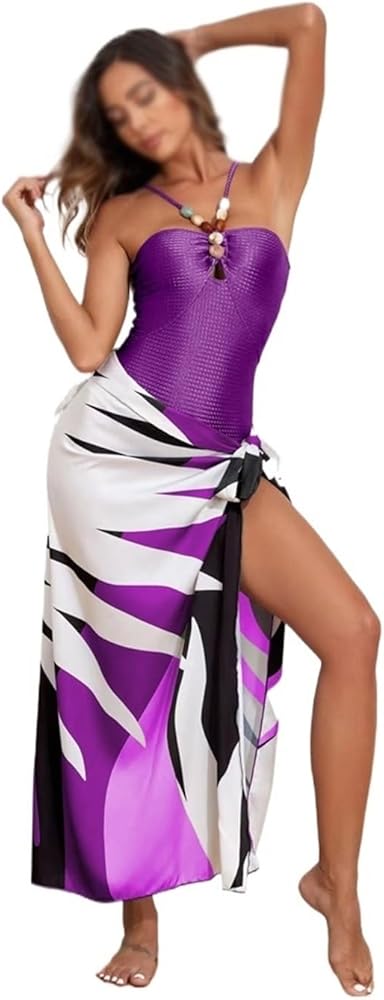 Women's Halter Swimsuit Overall Swimsuit Two-piece Long Dress Swimsuit Europe and America