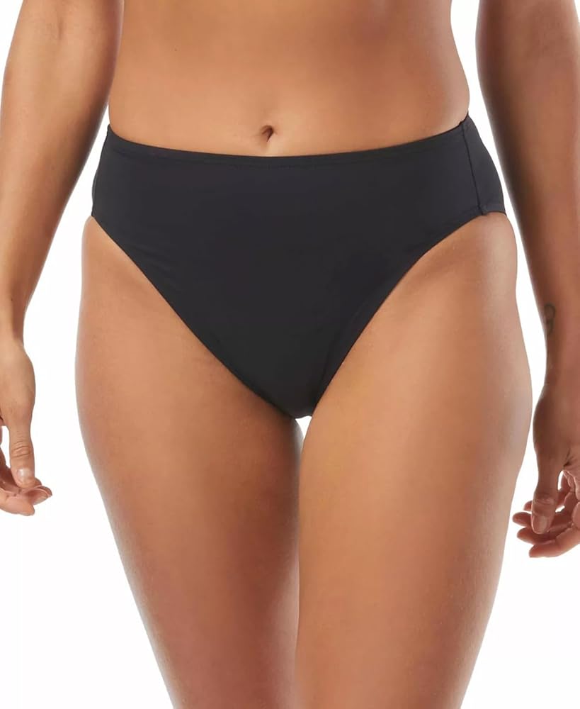 Carmen Marc Valvo Women's 4Twisted Ties High Waist Bikini Swim Bottom, C66460, Black, S