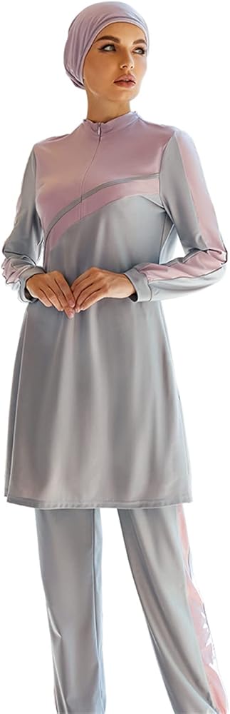 Modest Swimsuit for Women,Full Cover Swimwear Burkini Islamic Hijab Bathing Suit