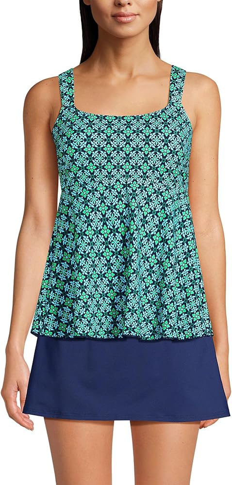 Lands' End Women's Flutter Tankini Top