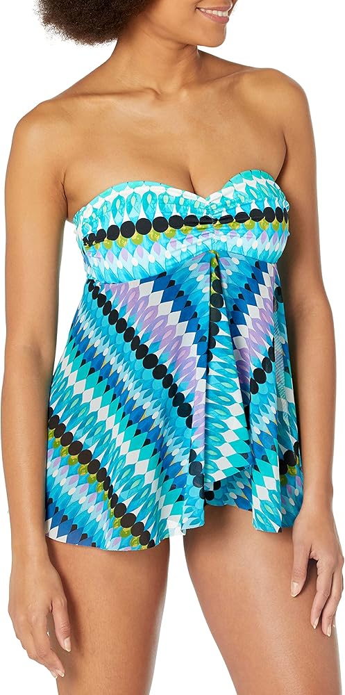 Profile by Gottex Women's Standard Moroccan Escape Flyaway Bandeau Swimdress