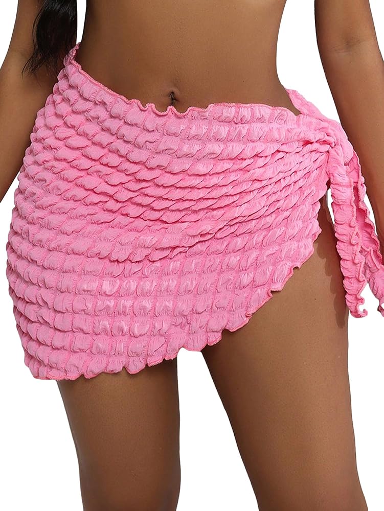 SHENHE Women's Sarong Coverup Short Bathing Suit Wrap Skirt Beach Swimsuit Cover Up