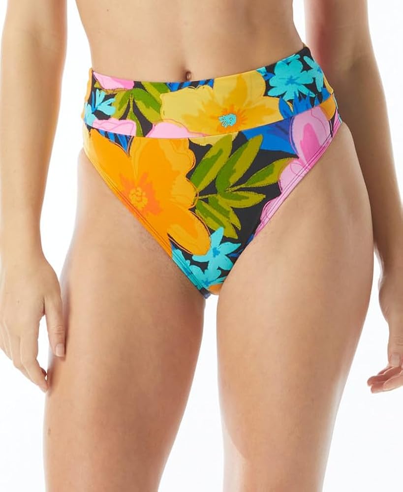 Women's Cora Floral-Print High-Waist Bikini Bottoms