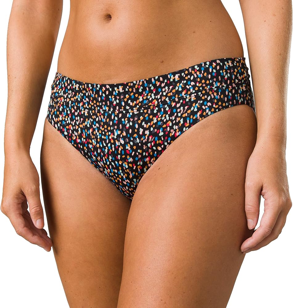 prAna Summer Wave Banded Swim Bottom - Women's (as1, Alpha, x_l, Regular, Regular, Alotta Dots)