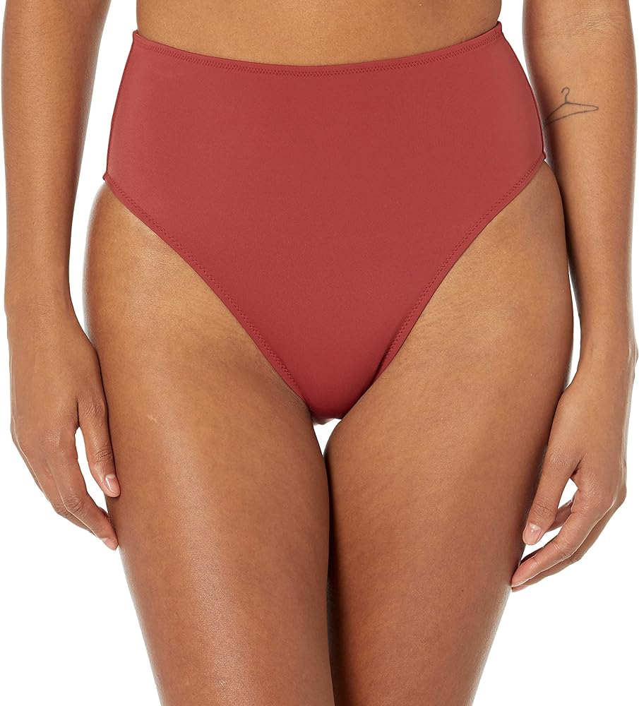 Amazon Essentials Women's High Waist High Leg Bikini Bottom