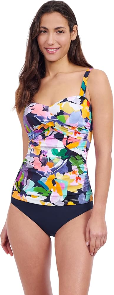 Profile by Gottex Women's Standard Holi Criss Cross Tankini Bathing Suit Top