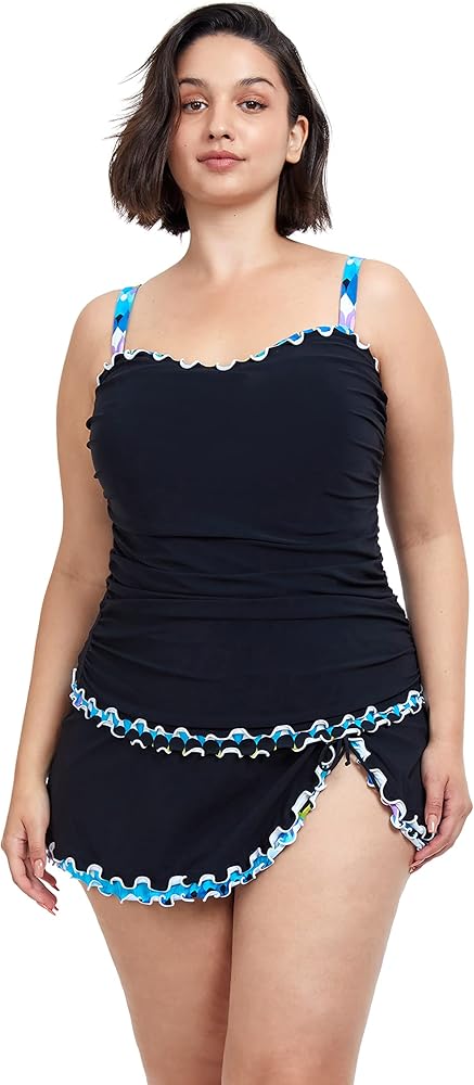 Profile by Gottex Women's Standard Moroccan Escape Full Figure Tankini