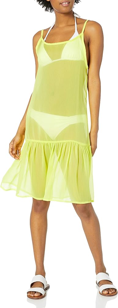 RACHEL Rachel Roy Women's Ruffle Hem Dress Style Swim Coverup