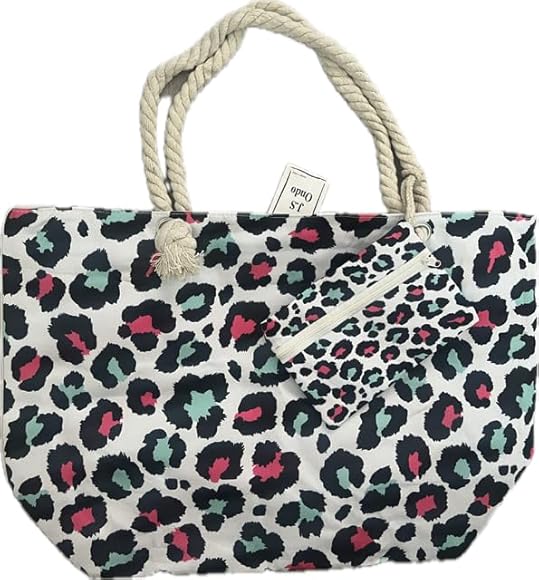 Bolso de playa grande mujer, animal print, incluye cartera a juego con cremallera.Toten mujer playa,bolsa playa familiar