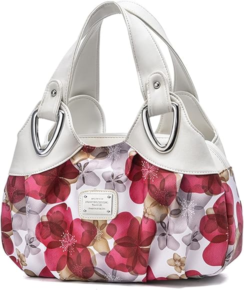 NICOLE & DORIS Bolso de Mujer de Mano Hombro Bolso de Moda Bolso de Las Señoras PU Cuero Bolso Mujer Bolsos de Fiesta Grande Bolsos de Bonitos con Estampado de Flores