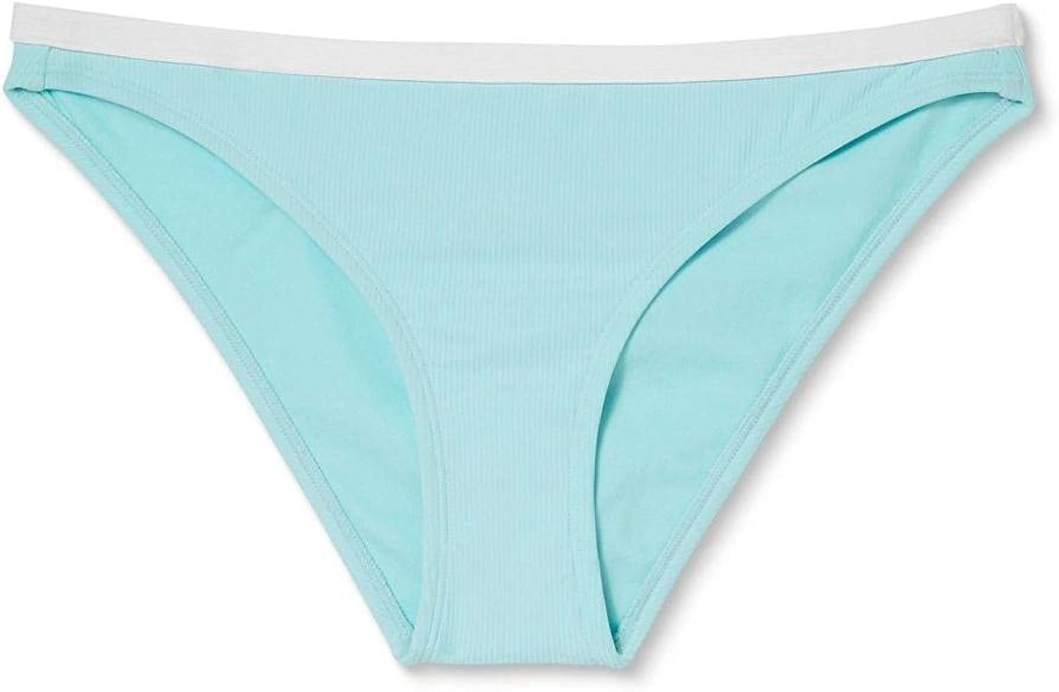 Juniors' Ribbed Colorblock Trilette Bikini Bottom (Ice Blue, X-Large)