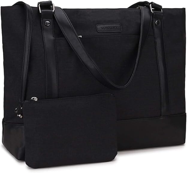 VX VONXURY Bolsos para computadoras portátiles para mujeres, bolsos impermeables para computadoras portátiles de 15,6 pulgadas para bolsos grandes para trabajo, escuela, compras, playa