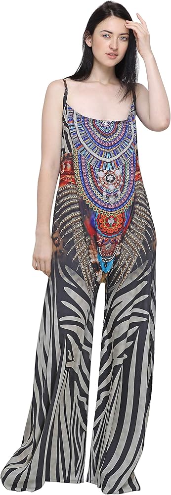 Multicolor Synthetic Soft Silk Crepe Caftans For Women