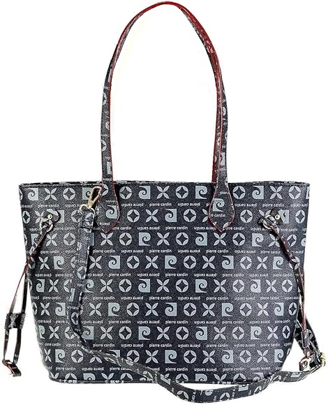 Pierre Cardin Bolso de mujer, en símil piel, shopper, de mano, al hombro, multifunción, de piel, grande, Bolso de mujer, en símil piel, shopper, de mano, de mano, multifunción