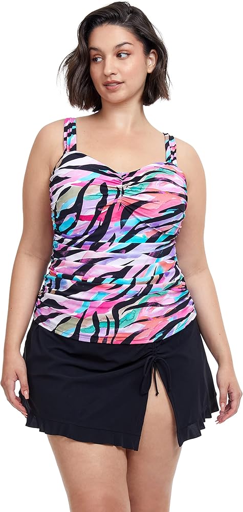 Profile by Gottex Women's Wild Parade Full Figure Tankini