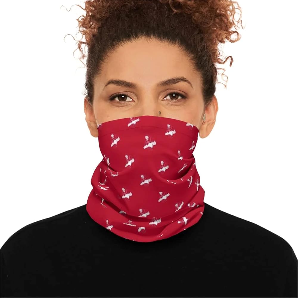 Neck Gaiter For Women Girls Men - Multi-Purpose - UPF 50+ UV Sun Protection - Face Cover Buff Bandana Head Cover Red SnwBrd L