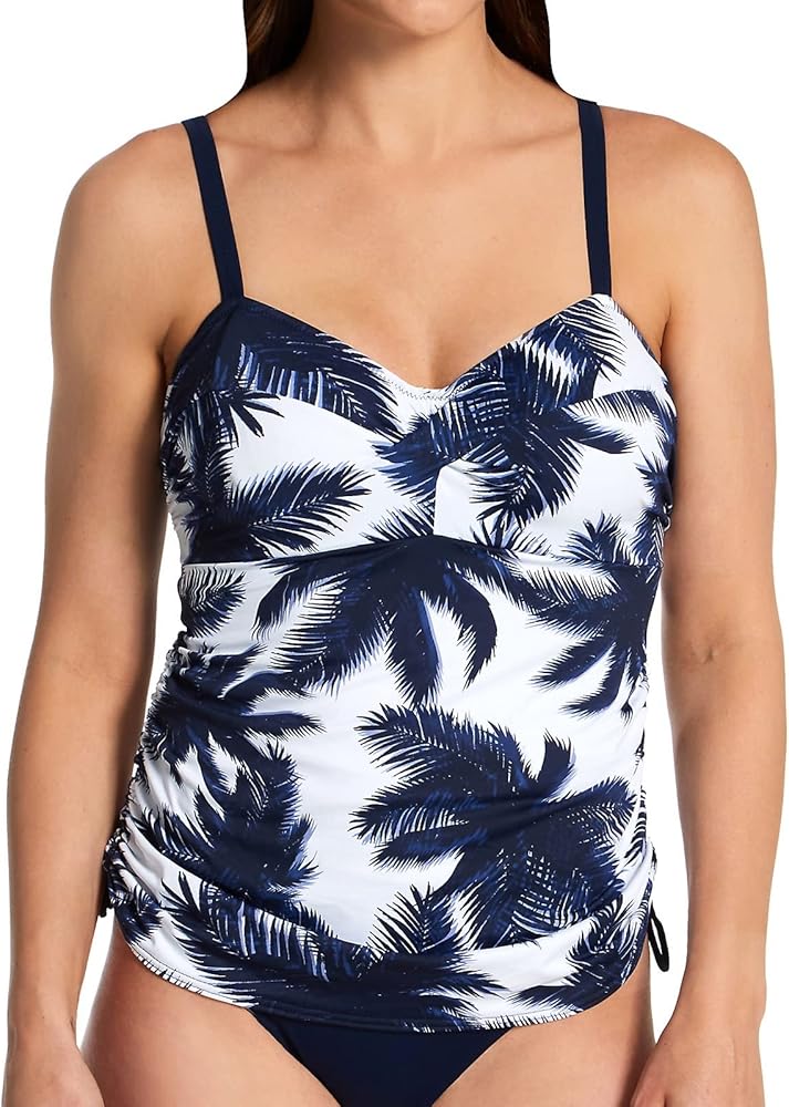 Fantasie Women's Carmelita Avenue UW Twist Front Tankini Swim Top, FS2354, French Navy, 32G