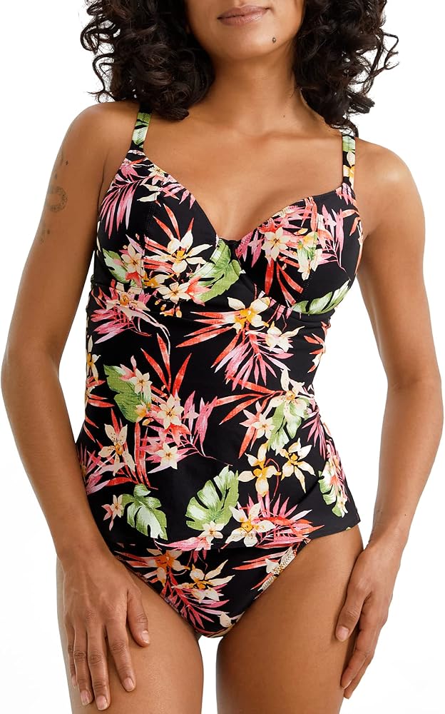 Savanna Sunset Underwire Plunge Tankini Top