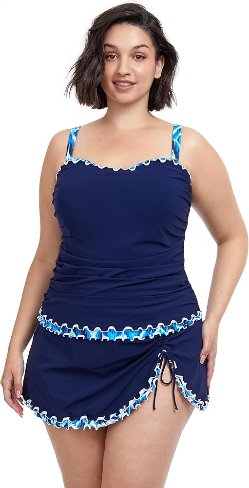 Profile by Gottex Women's Ocean Blues Full Figure Tankini